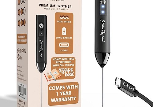 Coffee Frother Electric with Double Whisk