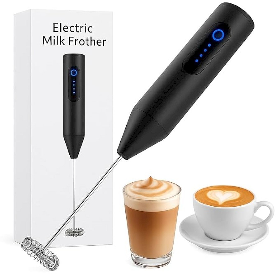 Bonsenkitchen Rechargeable Milk Frother & Coffee Whisker