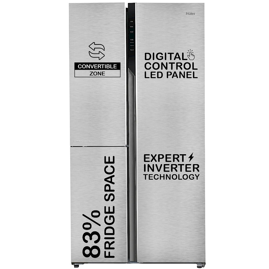 Haier 598L 3 Star Convertible Side-by-Side Refrigerator