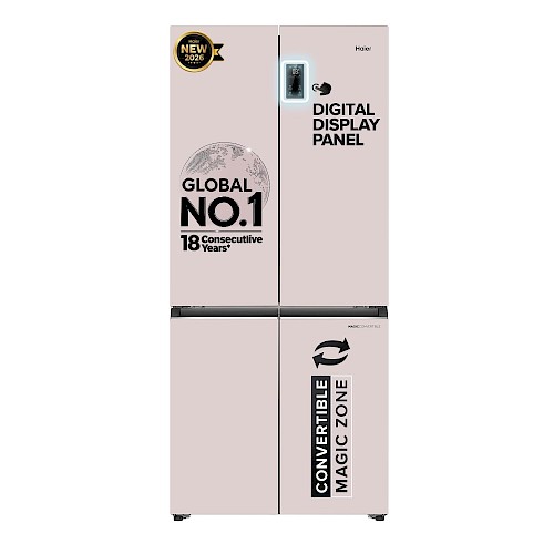Haier 520L 3 Star Lumiere French Door Refrigerator - Mauve Pink