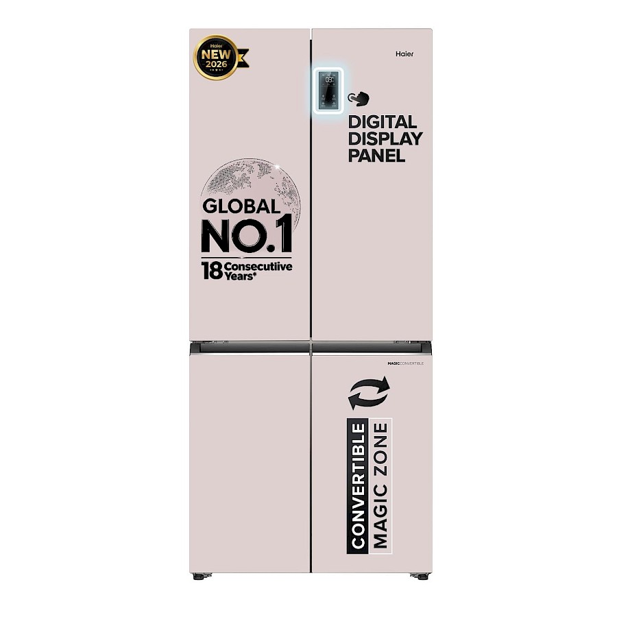 Haier 520L 3 Star Lumiere French Door Refrigerator - Mauve Pink