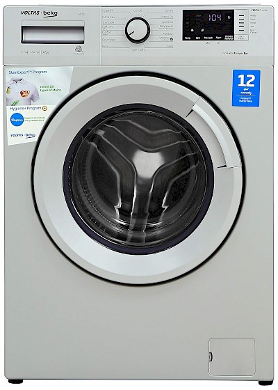 Voltas Beko 7 kg Inverter Fully Automatic Front Load Washing Machine (WFL70S, Silver)