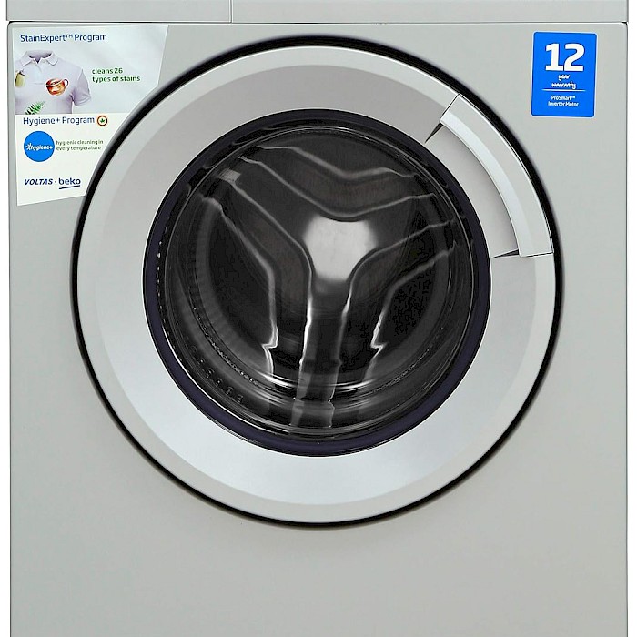 Voltas Beko 7 kg Inverter Fully Automatic Front Load Washing Machine (WFL70S, Silver)