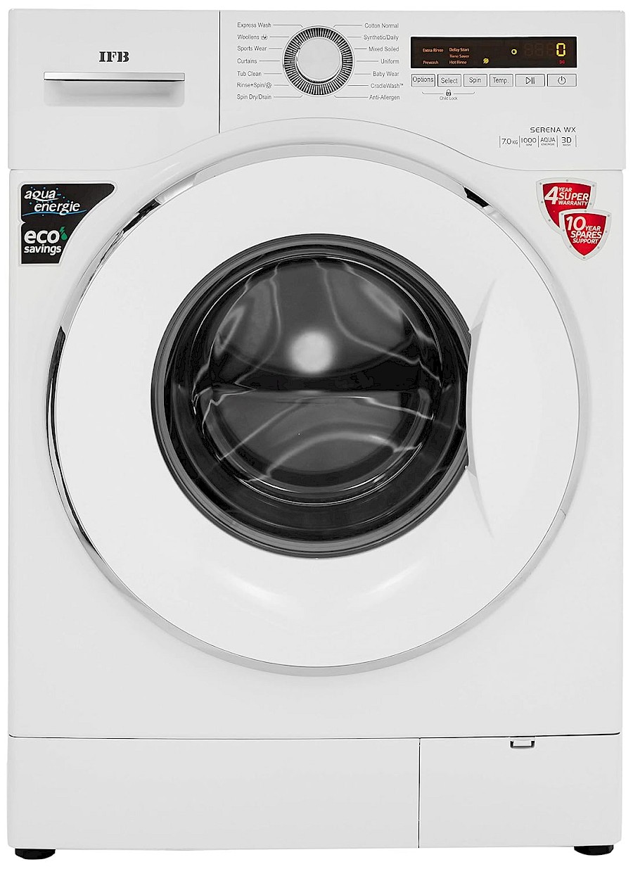 IFB 7 kg Fully Automatic Front Load Washing Machine (Serena WX, White)