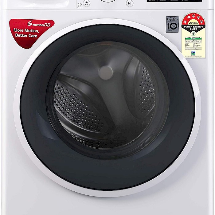 LG 7 kg 5 Star Inverter Touch Front Load Washing Machine (FHT1007ZNW, White)