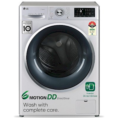 LG 7 kg Inverter Fully Automatic Front Load Washing Machine (FHT1207SWL, Silver)