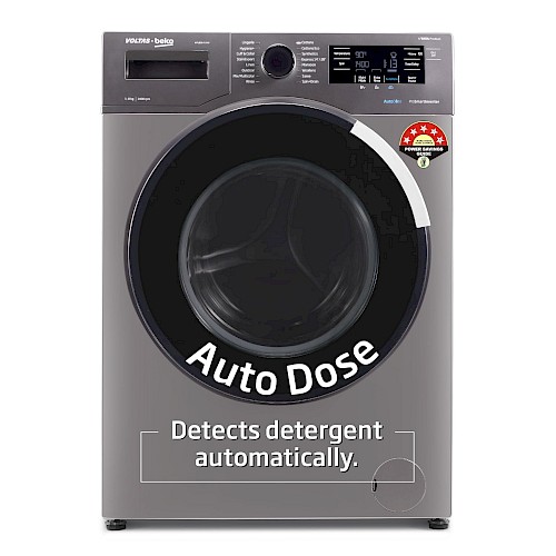 Voltas Beko 8 kg 5 Star Inverter Front Load Washing Machine (WFL8014VTAP, Anthracite)