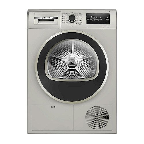Bosch 8 kg Front Load Condenser Tumble Dryer (WTN86202IN, Silver Inox)