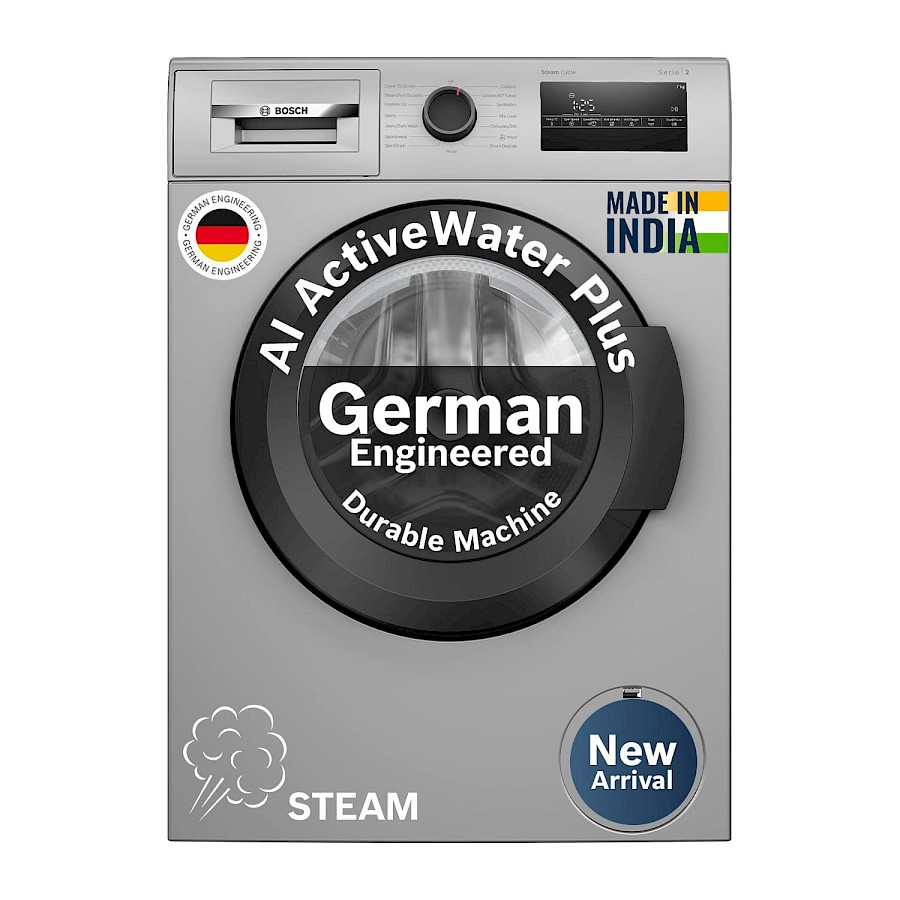 Bosch 7 kg 5 Star Front Load Washing Machine (WAJ24266IN, Silver)