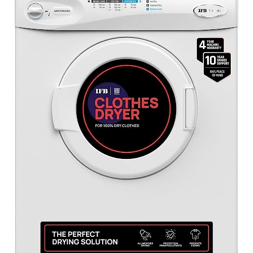 IFB 5.5 kg Wall-Mountable Front Load Clothes Dryer (Turbo Dry, White)